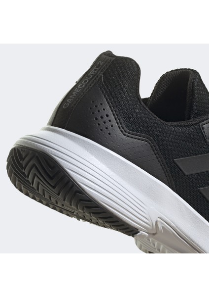 Gamecourt 2.0 Unisex Siyah Tenis Ayakkabısı.-