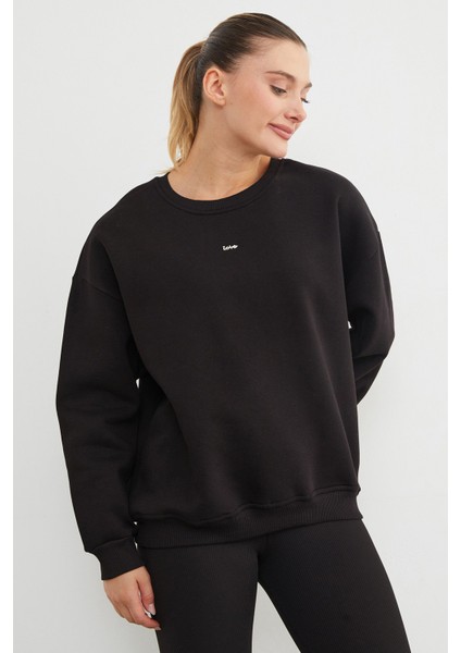 Love Aksesuarlı Bisiklet Yaka Oversize Sweatshirt modelleri