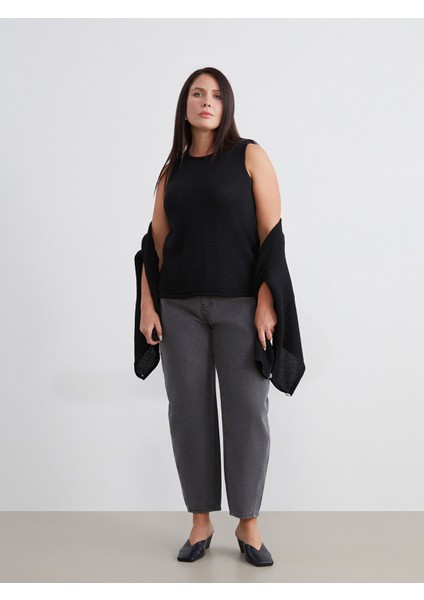 Yeni Sezon Büyük Beden Bisiklet Yaka Kadın Triko Kazak fiyatları