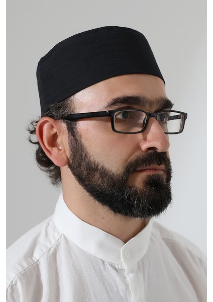 Elif Vav Nakışlı Kalıp Namaz Takkesi - Siyah fiyatları