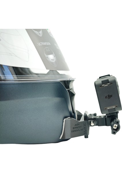 Agv Streetmodular Kask uyumlu chinmount aksiyon kamera çene bağlantı aparatı seti