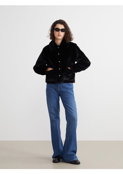 Yeni Sezon Gömlek Yaka Kadın Kürk Kaban fiyatları