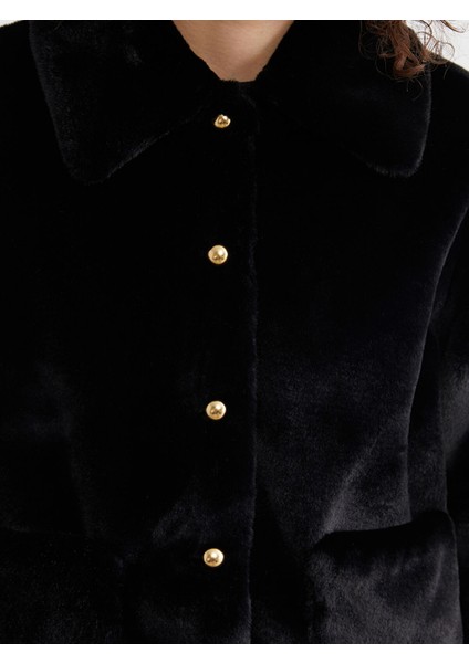 Yeni Sezon Gömlek Yaka Kadın Kürk Kaban modelleri