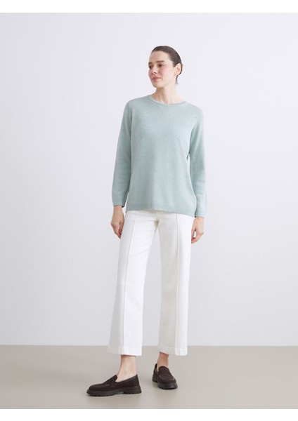 Yeni Sezon Bisiklet Yaka Çizgili Kadın Triko Kazak modelleri