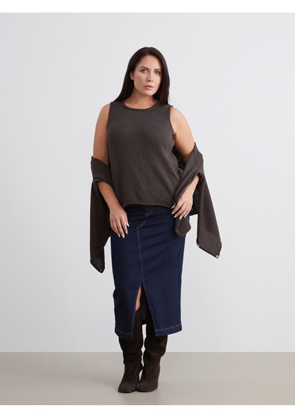 Yeni Sezon Büyük Beden Bisiklet Yaka Kadın Triko Kazak fiyatları