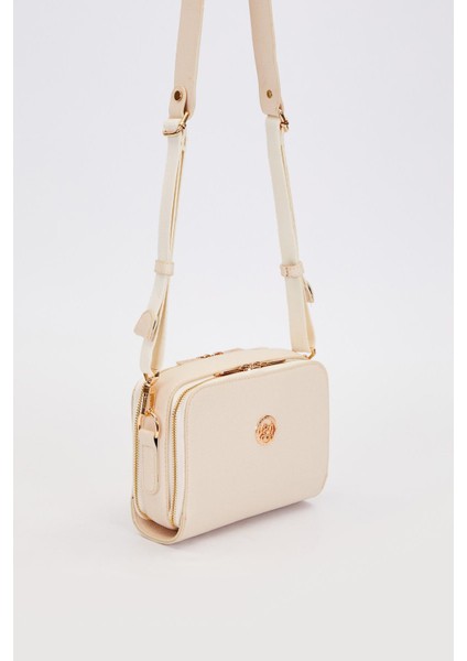 Krem Çift Fermuarlı Ayarlanabilir Omuz Çantası fiyatları