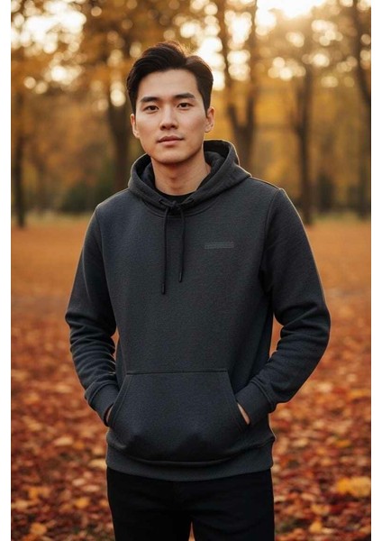 Gavi Kapüşonlu Erkek Sweatshirt Antrasit