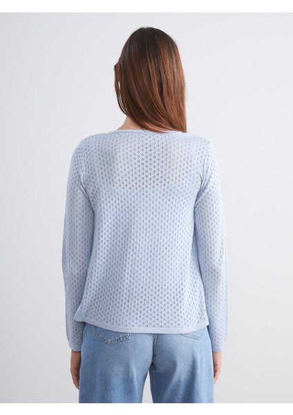 Yeni Sezon Bisiklet Yaka Ajurlu Kadın Triko Hırka fırsatları