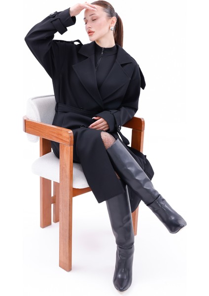 Standart Beden Kadın Kaşe Kaban