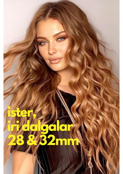 4 Ayarlı Siyah Çok Fonksiyonlu Saç Maşası (19MM-32MM)