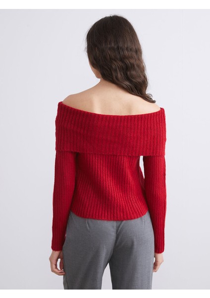 Yeni Sezon Kayık Yaka Kadın Triko Kazak fırsatları