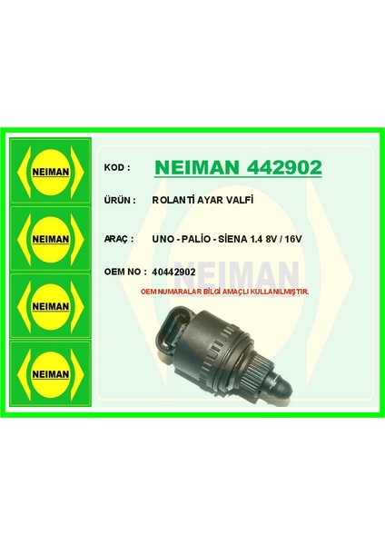 Rolanti Ayar Valfi Uno - Palio - Siena 1.4 8V / 16V
