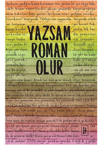 Yazsam Roman Olur