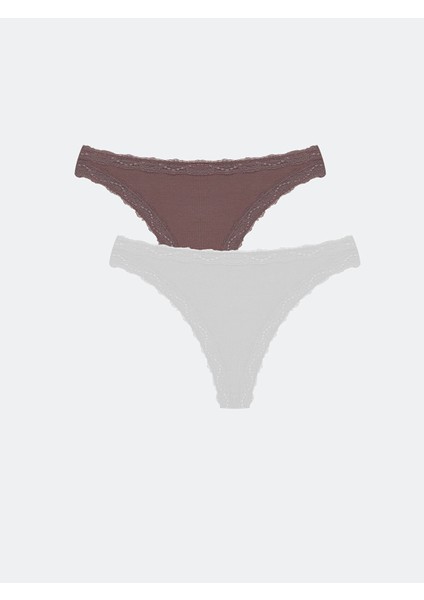 Yeni Sezon Dantel Detaylı Brazilian Külot 2'li fiyatları