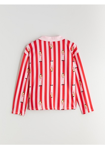 Yeni Sezon Gömlek Yaka Desenli Kadın Pijama Üstü fiyatları