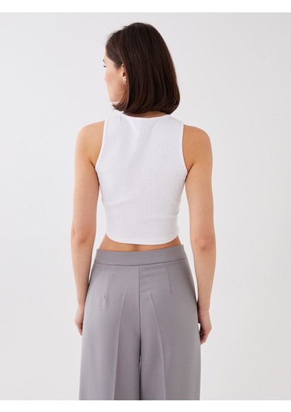 Yeni Sezon Kadın Bisiklet Yaka Düz Crop indirimleri