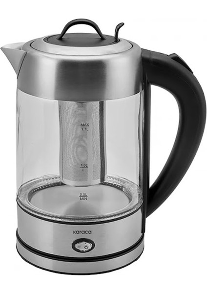 Şık Cam Inox Bitki Çayı ve Su Isıtıcı Kettle, Led, Yüksek Borosilikat Gövde modelleri