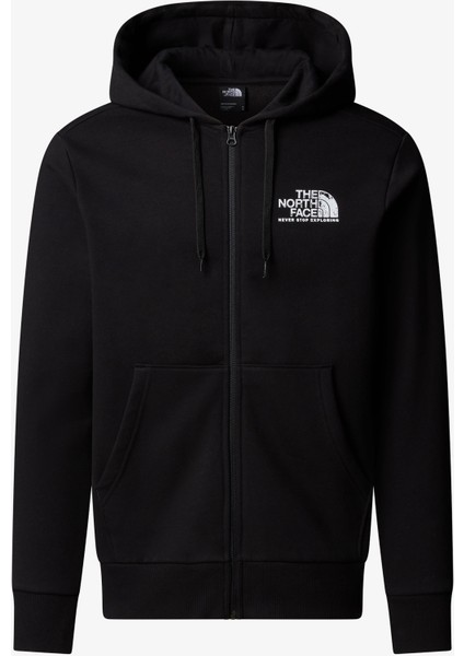 Blanca Peak Full Zip Erkek Siyah Polar.-