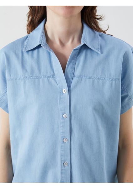 Yeni Sezon Loose Fit Kadın Jean Gömlek modelleri