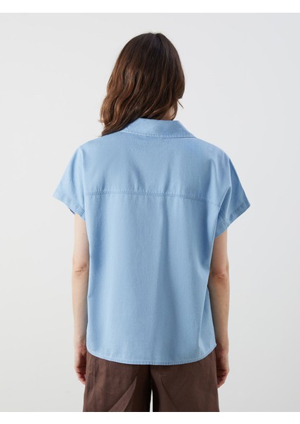 Yeni Sezon Loose Fit Kadın Jean Gömlek fırsatları