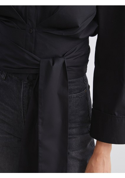 Yeni Sezon Bağlamalı Poplin Kadın Gömlek modelleri