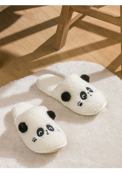 Yeni Sezon Panda Figürlü Pelüş Kadın Ev Terliği