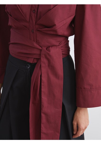 Yeni Sezon Bağlamalı Poplin Kadın Gömlek modelleri