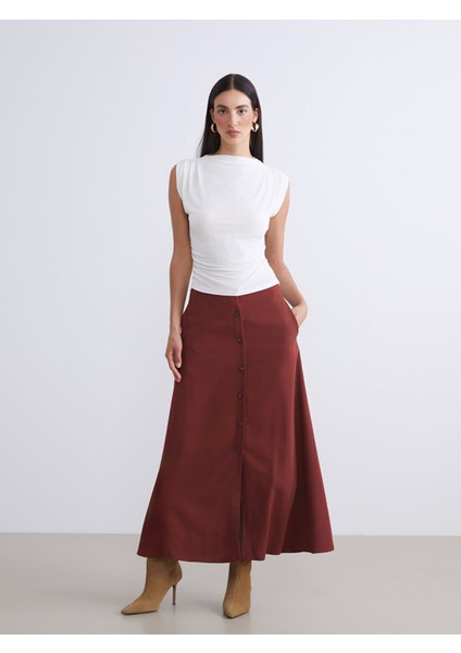 Yeni Sezon Loose Fit A Kesim Müslin Etek