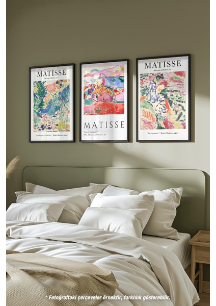 Dekoratif Matisse 3'lü Siyah Çerçeveli Poster, Tablo Seti No:37 fiyatları