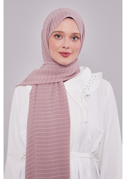 Gül Çizgili Cazz Şal modelleri