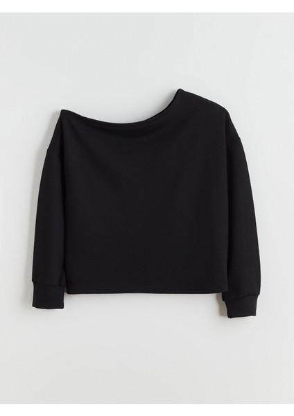 Yeni Sezon Kayık Yaka Oversize Kadın Sweatshirt Tunik