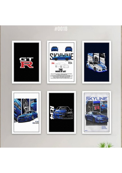 6'lı Araba Ahşap Tablo