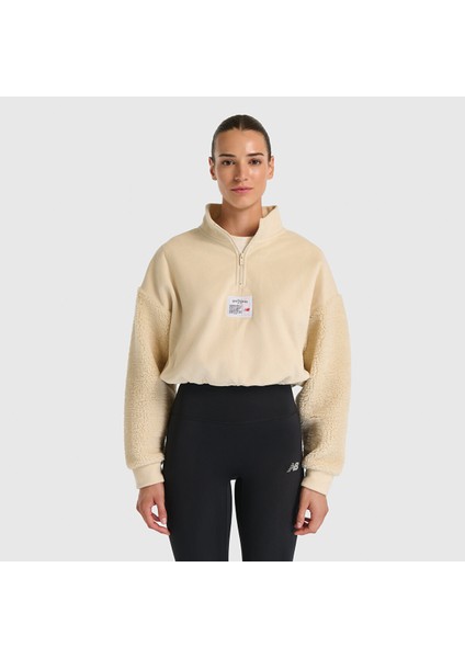 New Balance WNC3512 Bej Kadın Sweatshirt