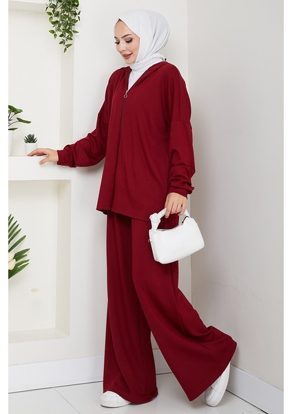 Kapüşonlu Oysho Ikili Takım 1609 - Bordo fırsatları