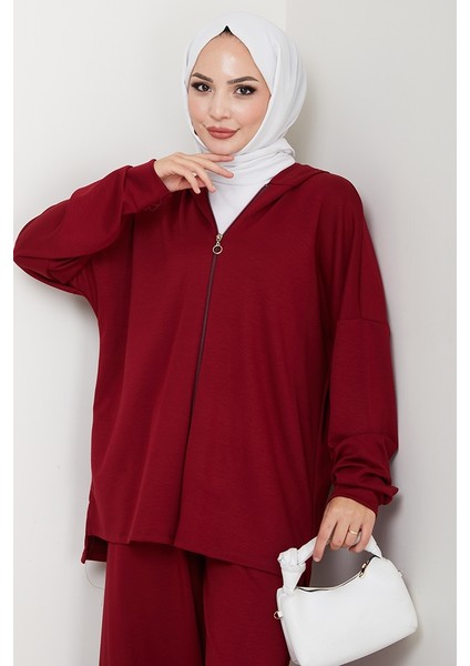 Kapüşonlu Oysho Ikili Takım 1609 - Bordo indirimleri