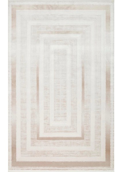 Bomonti Mhl 13 Cream Beige Viskon & Akrilik Modern Salon Halısı
