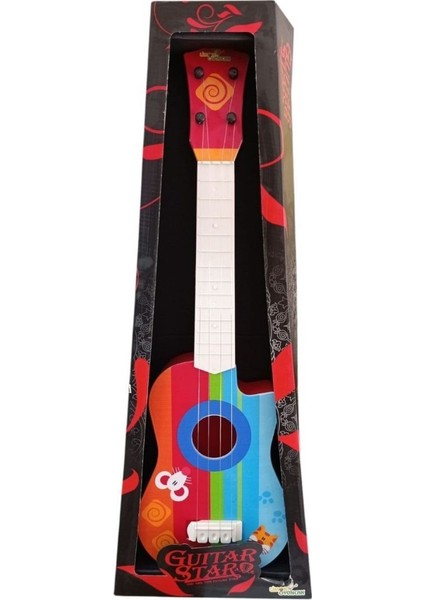 Limon Oyuncak Kutulu Baskılı Gitar LMN156-RENKLI