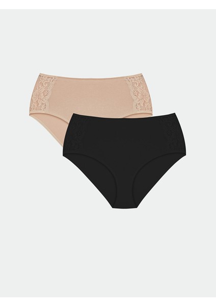 Yeni Sezon Dantel Detaylı Klasik Külot 2'li Paket
