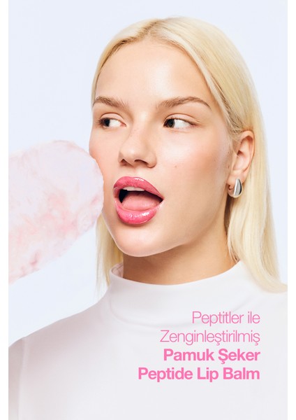 Lip Balm Pembe Kalpli Pr Kutulu I Cotton Candy Glaze I Nemlendirici I Dudak Parlatıcı I Simli Tint