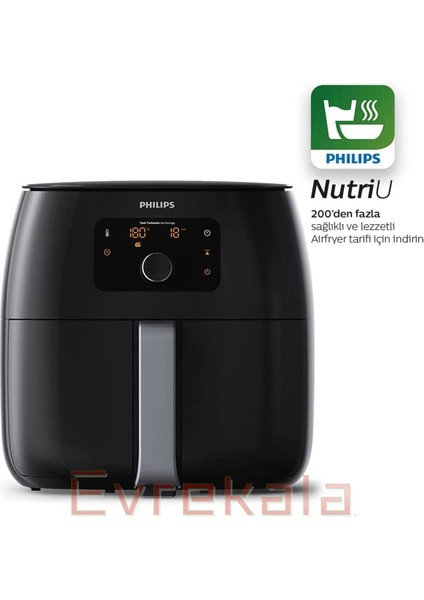 Hava Fritözü Xxl Siyah, Pratik ve Sağlıklı Pişirme, Premium Yeni Seri