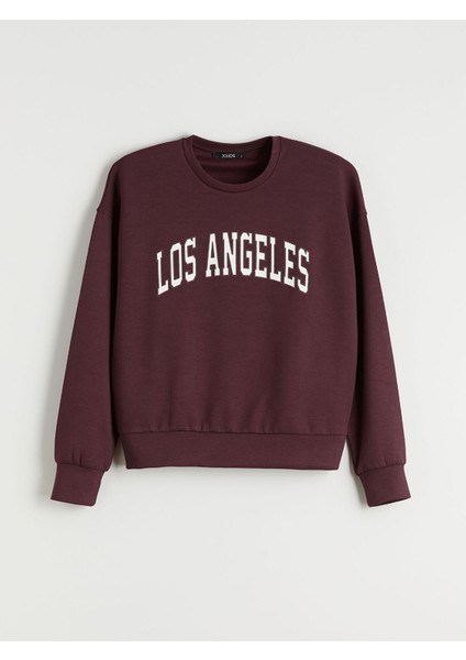 Yeni Sezon Los Angeles Baskılı Kadın Sweatshirt
