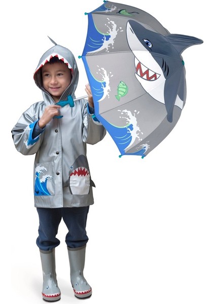 Köpek Balığı Çocuk Şemsiye - Gri indirimleri