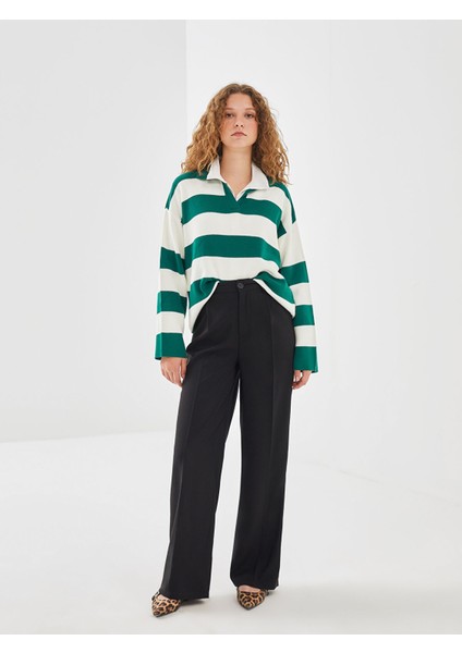 Yeni Sezon Loose Fit Geniş Paça Kadın Pantolon