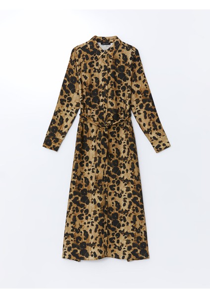 Yeni Sezon Leopar Desenli Kadın Gömlek Elbise indirimleri