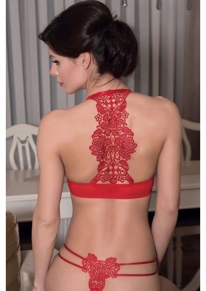 Arias Closet Balenli Destekli Dolgulu Askıları Çıkabilen Önden Açılan Sırt Dekolte Sütyen ve String Takım