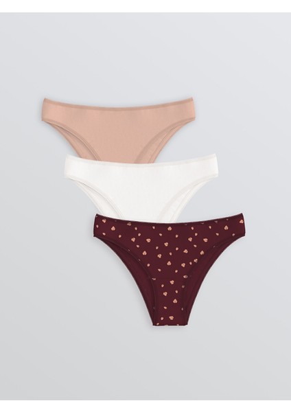 Yeni Sezon Baskılı Brazilian Külot 3'lü