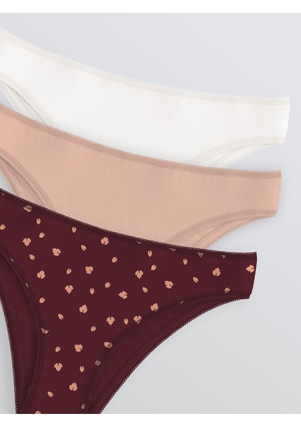 Yeni Sezon Baskılı Brazilian Külot 3'lü modelleri