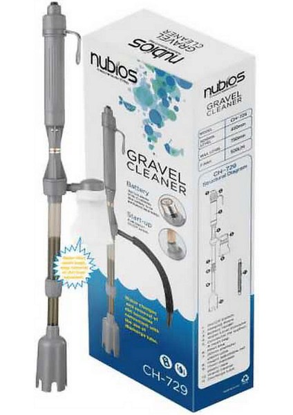 Allzey Nubios Elektrikli Dip Süpürge Seti 45-75 cm