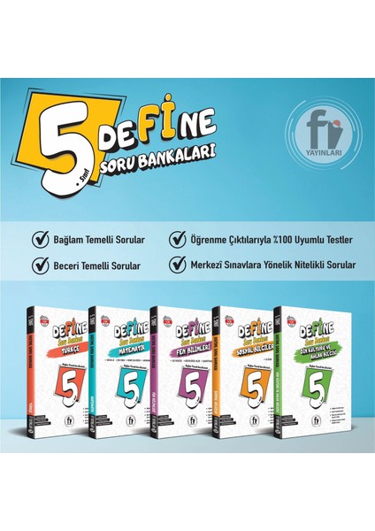 5.sınıf Define Soru Bankaları(5'li Set)