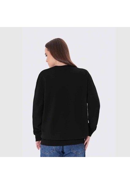 Nakışlı Organik Pamuklu Kadın Sweatshirt fiyatları